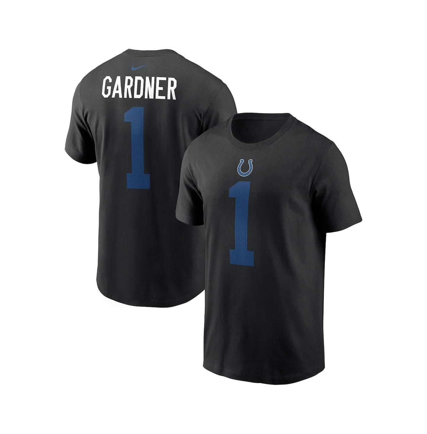 Мужская футболка Nike Ahmad Sauce Gardner Black Indianapolis Colts Carbon Name & Number — фото 1