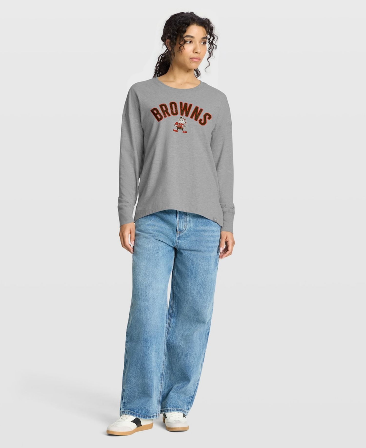 Women's Heather Gray Cleveland Browns Hometown Legacy Long Sleeve T-Shirt