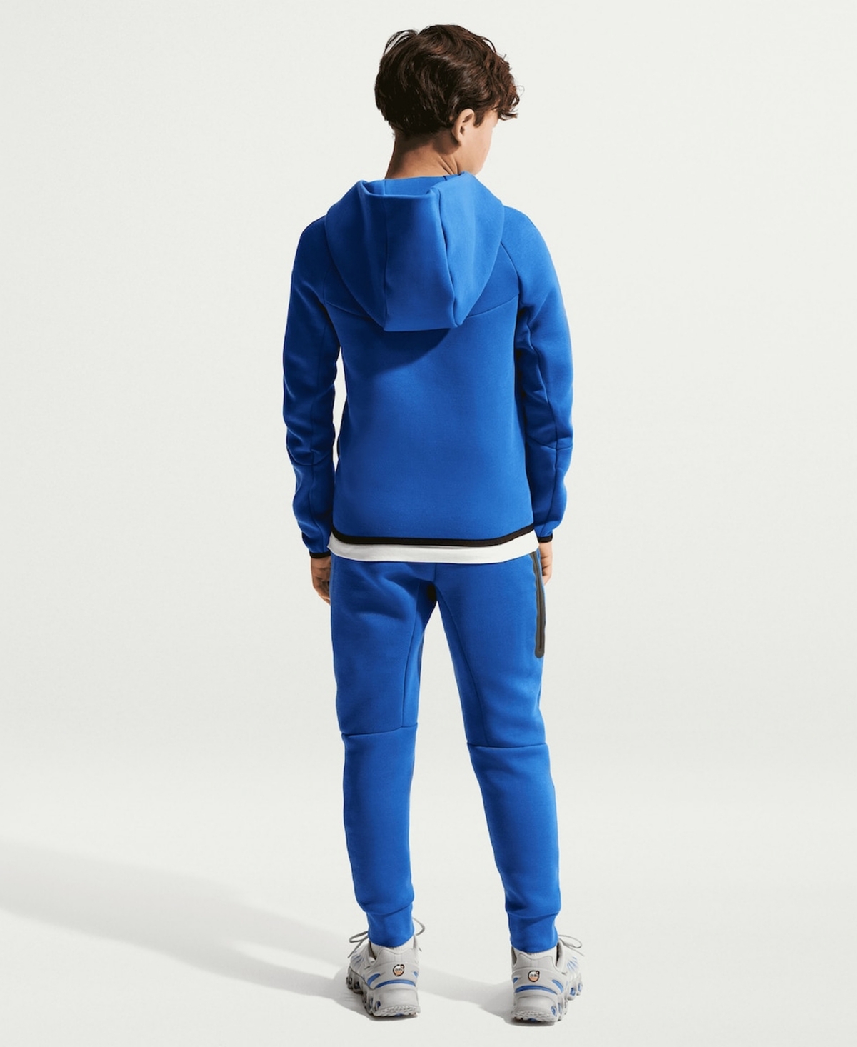 Nike Big Boys and Girls Blue France National Team Tech Fleece Full-Zip Hoodie