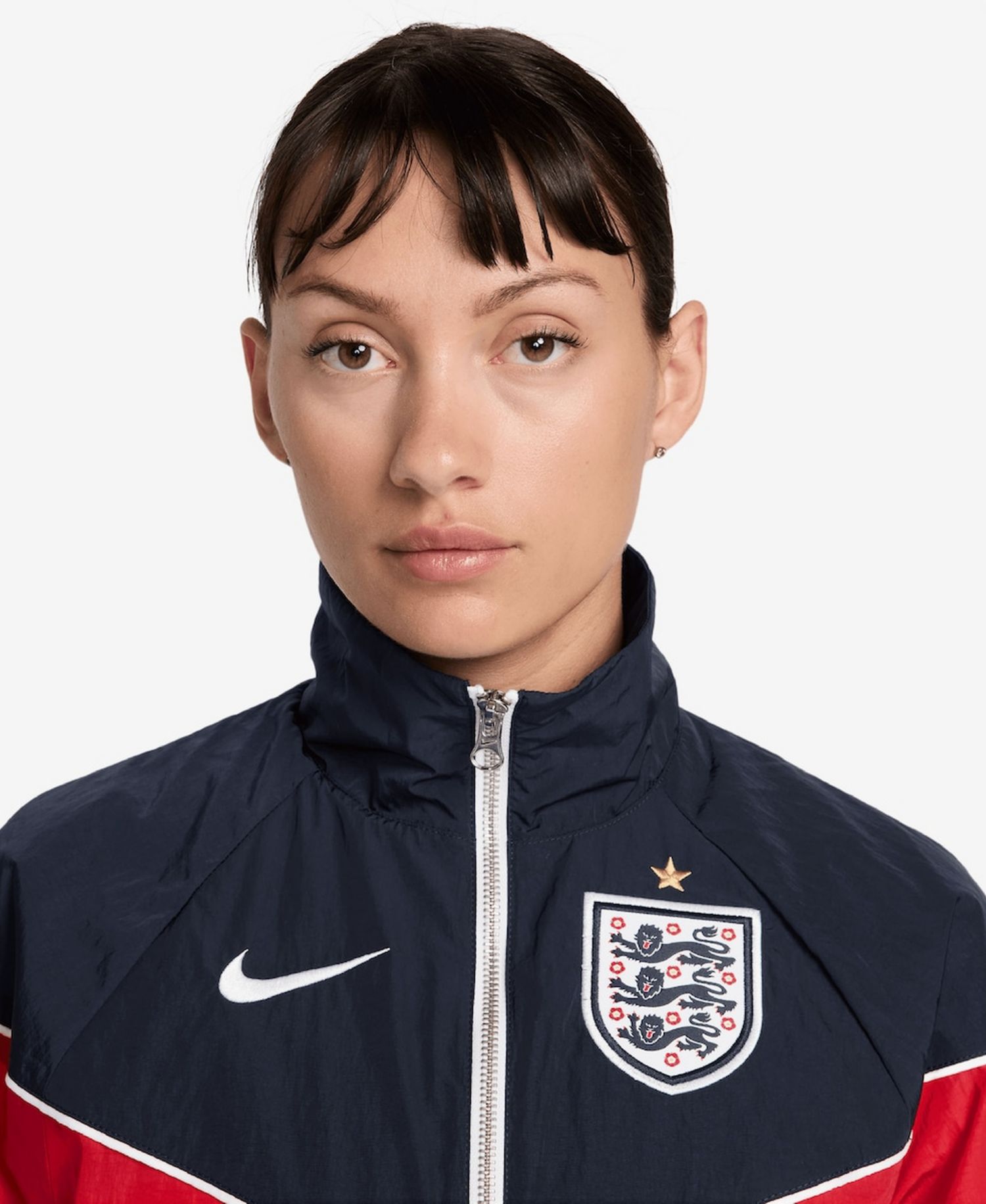 Women's White England National Team Windrunner UV Woven Full-Zip Jacket