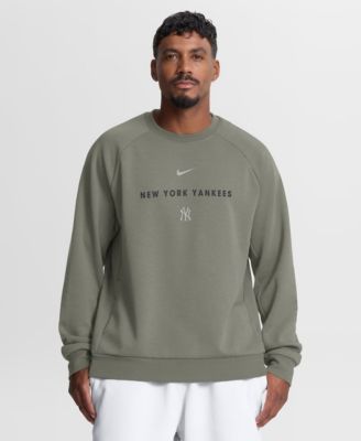 Men's Olive New York Yankees Statement Primary Raglan Dri-FIT Sweatshirt