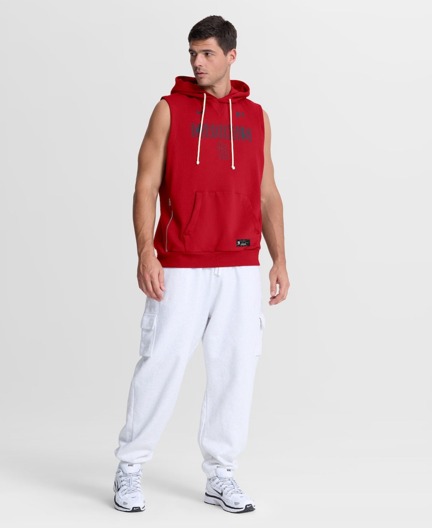 Мужская худи без рукавов Nike St. Louis Cardinals Authentic Collection Standard Issue, Red — фото 5