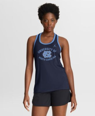 Women's Jordan Navy North Carolina Tar Heels Uni Name Tri-Blend Dri-FIT Racerback Tank Top