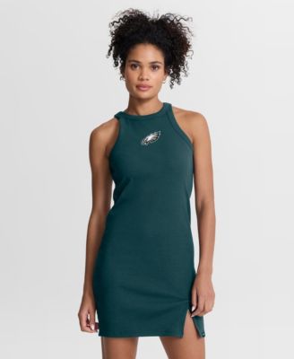 Women's Midnight Green Philadelphia Eagles Push Beyond Tri-Blend Ribbed Sleeveless Dress
