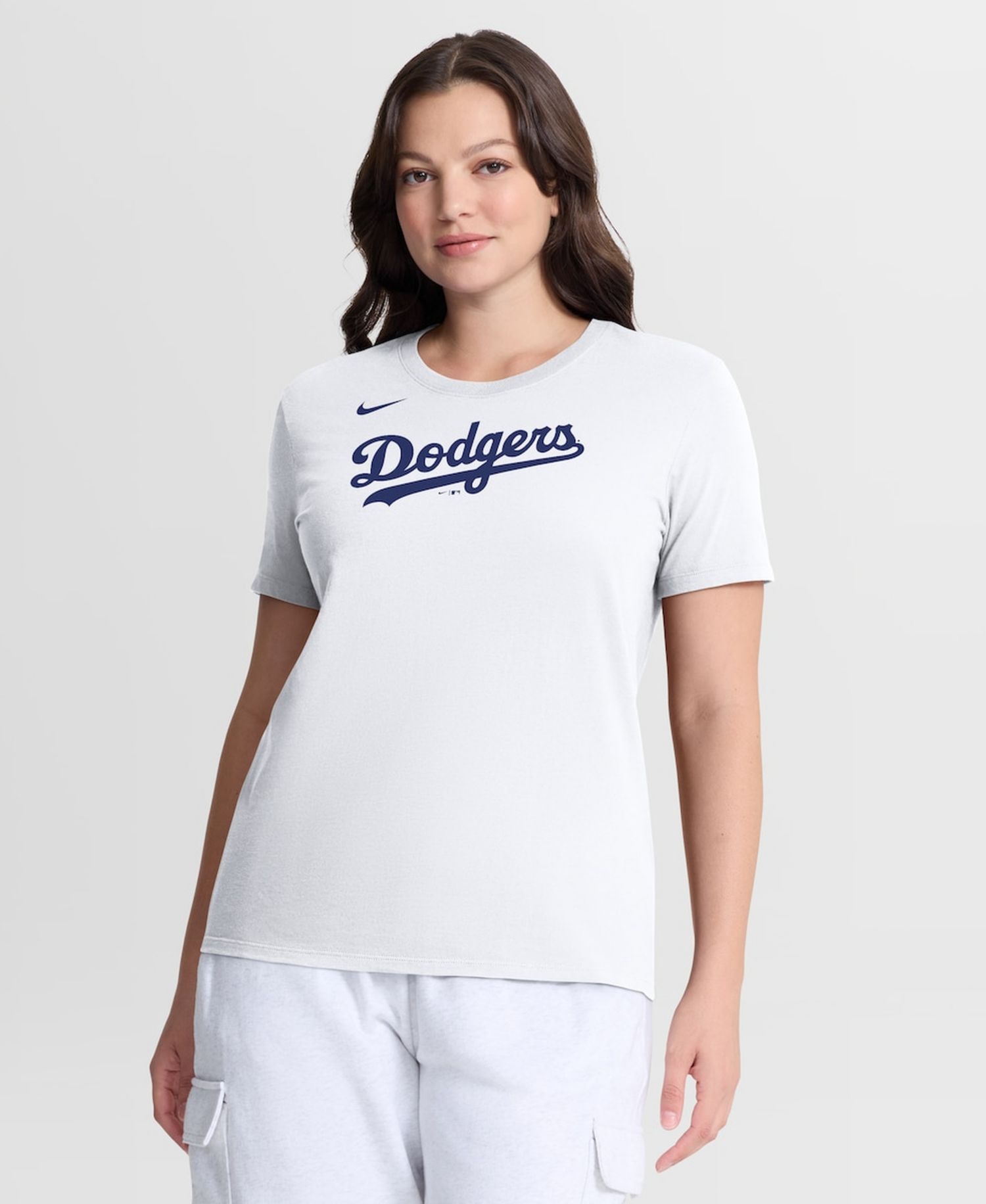 Women's White Los Angeles Dodgers Wordmark T-Shirt