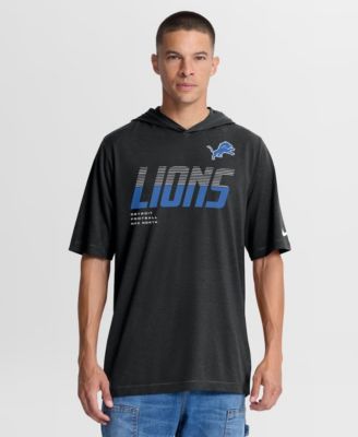 Men's Black Detroit Lions Tri-Blend Hooded T-Shirt