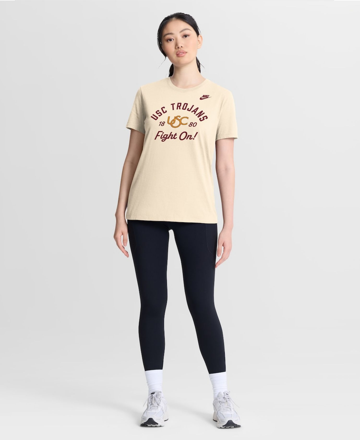 Women's Natural USC Trojans Legacy Team Name T-Shirt