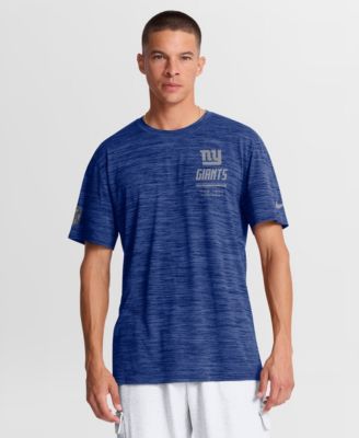 Men's Royal New York Giants Sideline Double Covered Dri-FIT Velocity T-Shirt