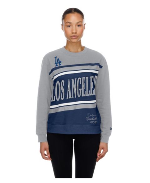 Женская толстовка New Era Navy/Gray Los Angeles Dodgers Gameday Fleece