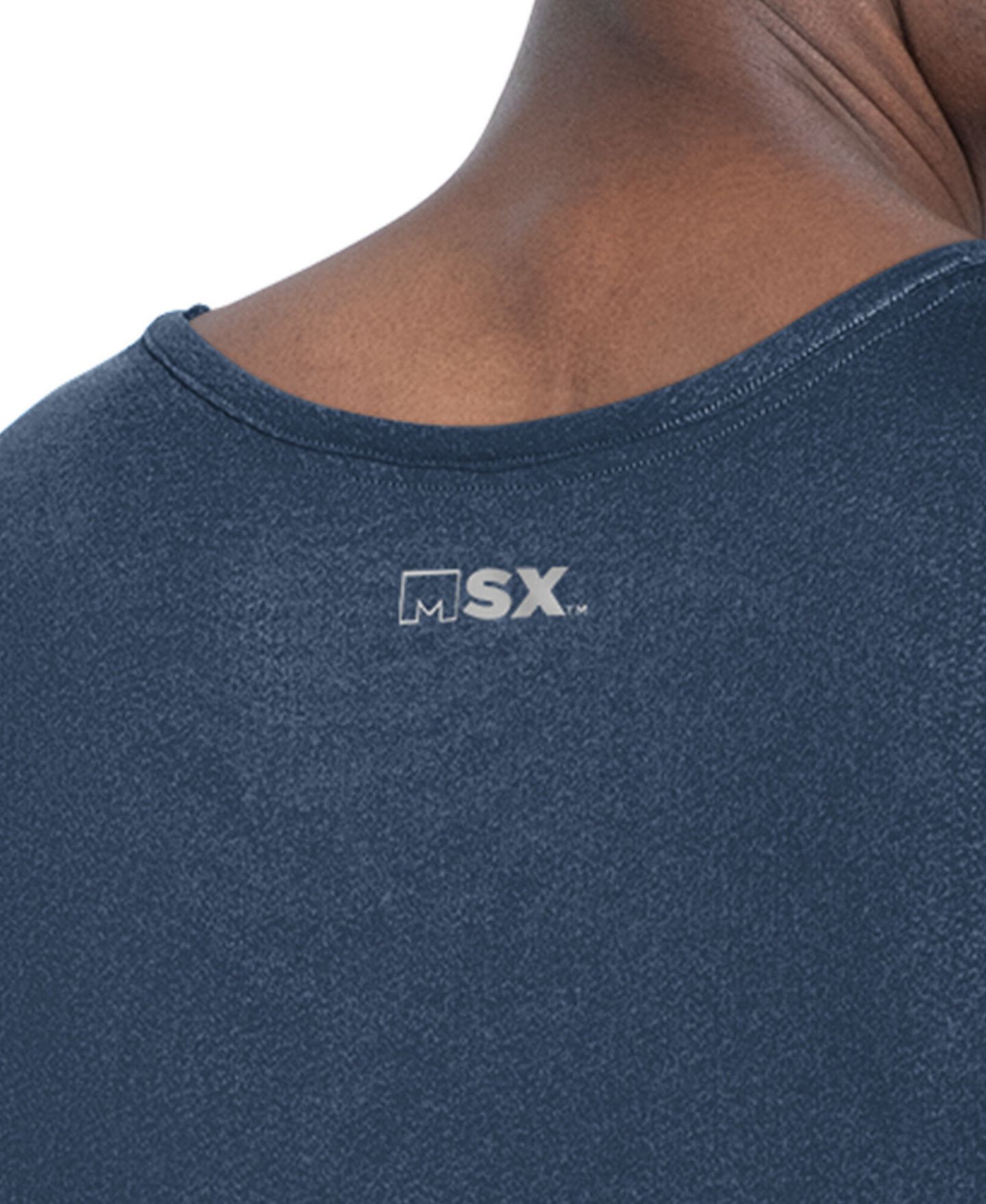 Мужской топ MSX by Michael Strahan Navy Dallas Cowboys Energy Scoop Neck — фото 4