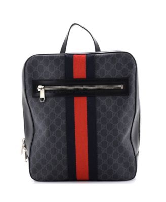 Medium Web Zip Backpack GG Coated Canvas