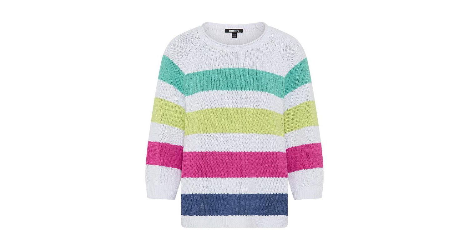 Women's Stripe Tape Yarn Sweater