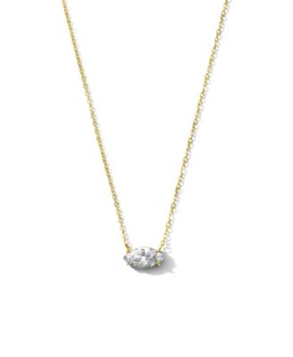 Oval Crystal Choker Necklace in Gold-Tone Stainless Steel
