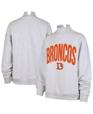 Women's Gray Denver Broncos Subtle Muse Mock Neck Sweatshirt