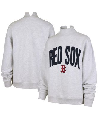 Women's Heather Gray Boston Red Sox Subtle Muse Mock Neck Sweatshirt