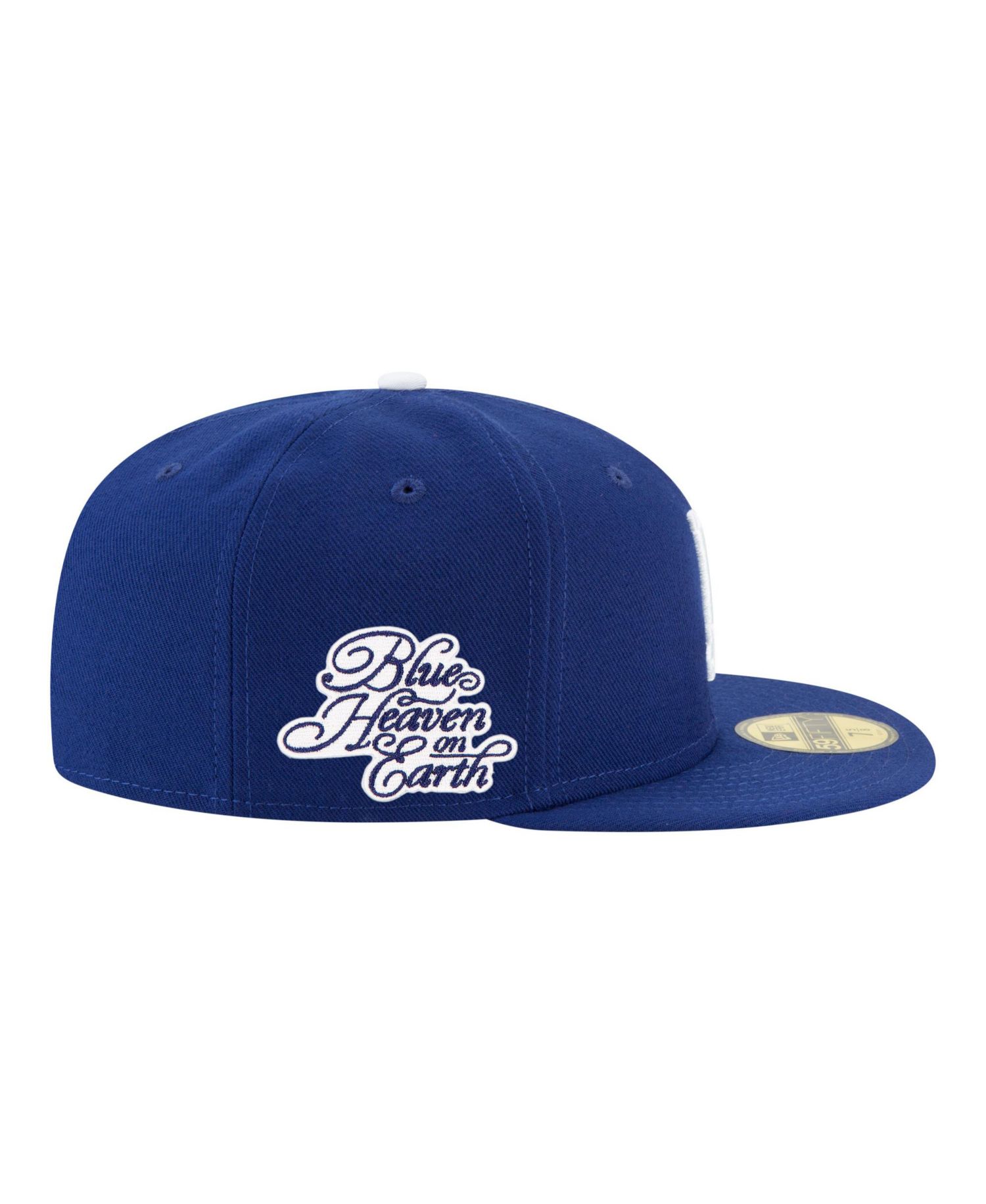 Men's Royal Los Angeles Dodgers Blue Heaven On Earth Script Patch 59FIFTY Fitted Hat