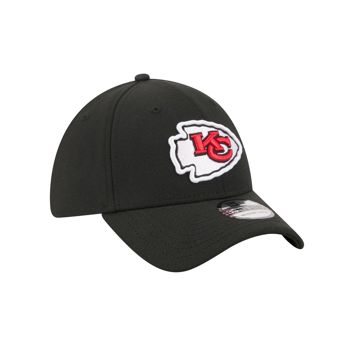 Men's Black Kansas City Chiefs Core Team 39THIRTY Flex Hat