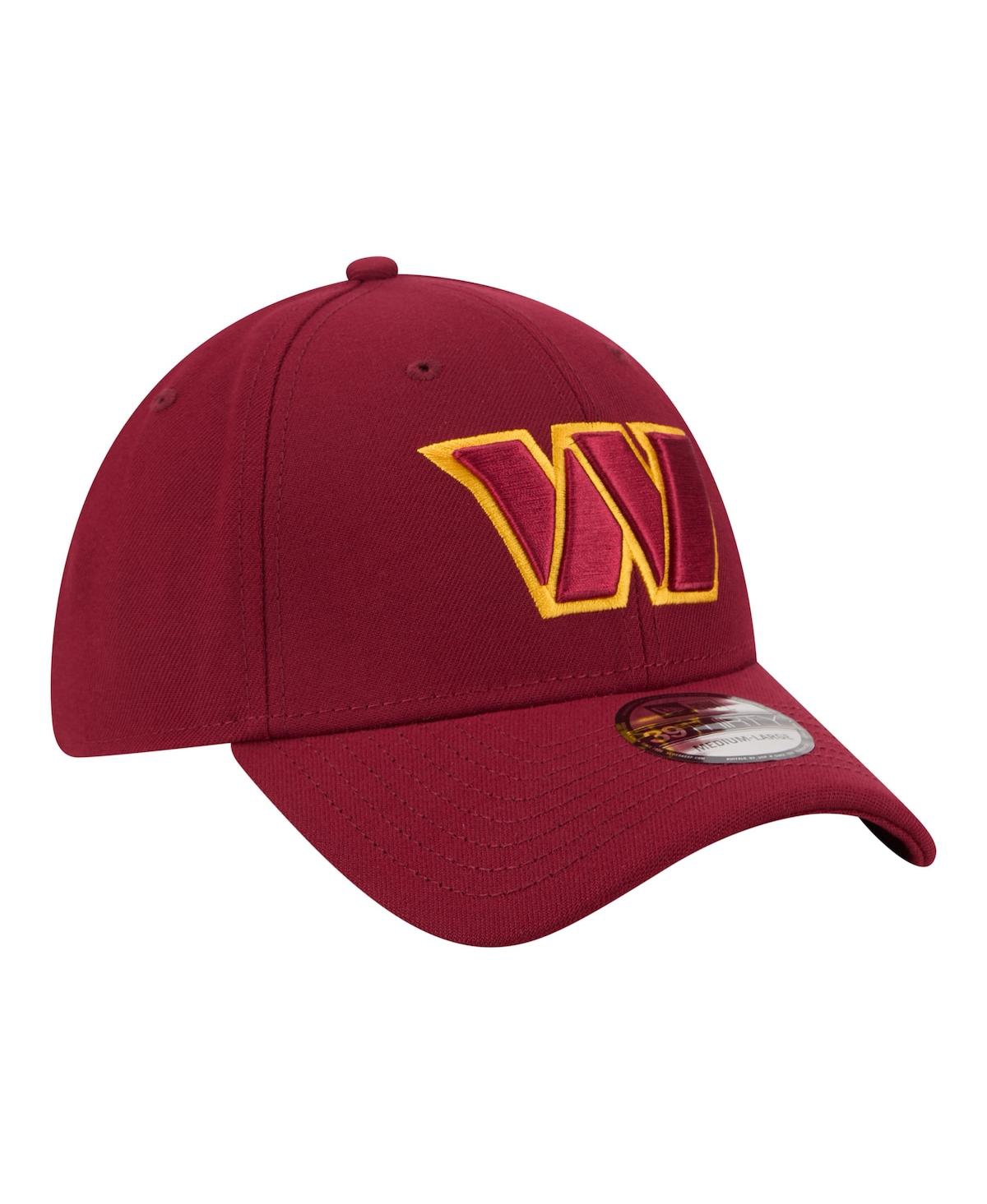 New Era Men's Burgundy Washington Commanders 39THIRTY Flex Hat