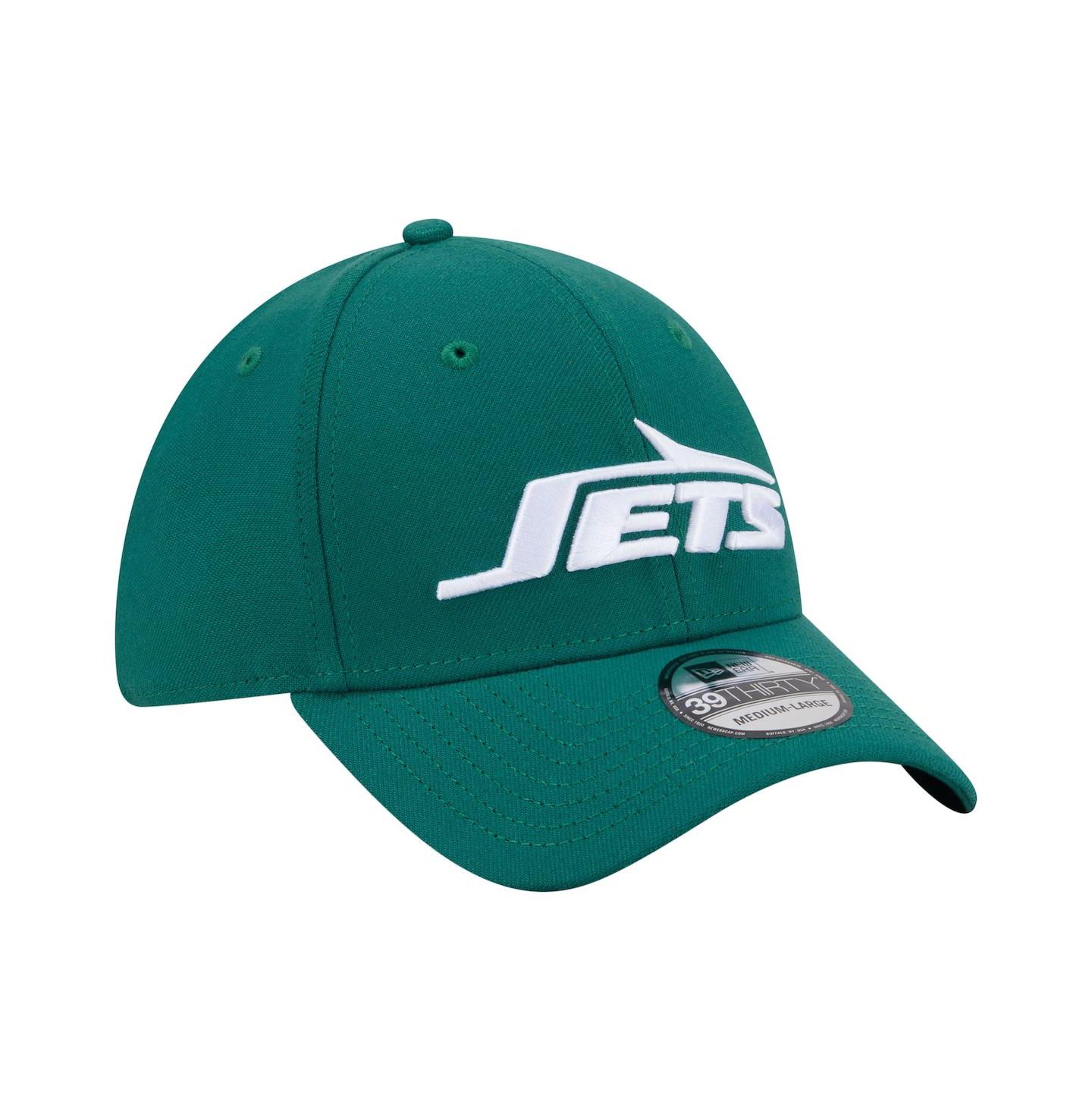 Мужская кепка New Era Green New York Jets Core Team 39THIRTY Flex Hat — фото 4