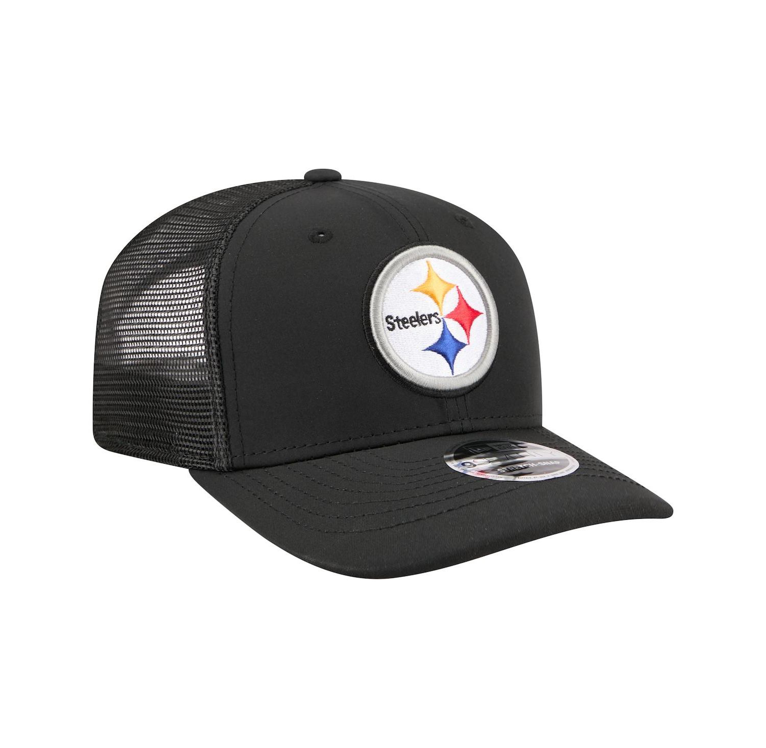 Men's Black Pittsburgh Steelers 9SEVENTY Trucker Adjustable Hat