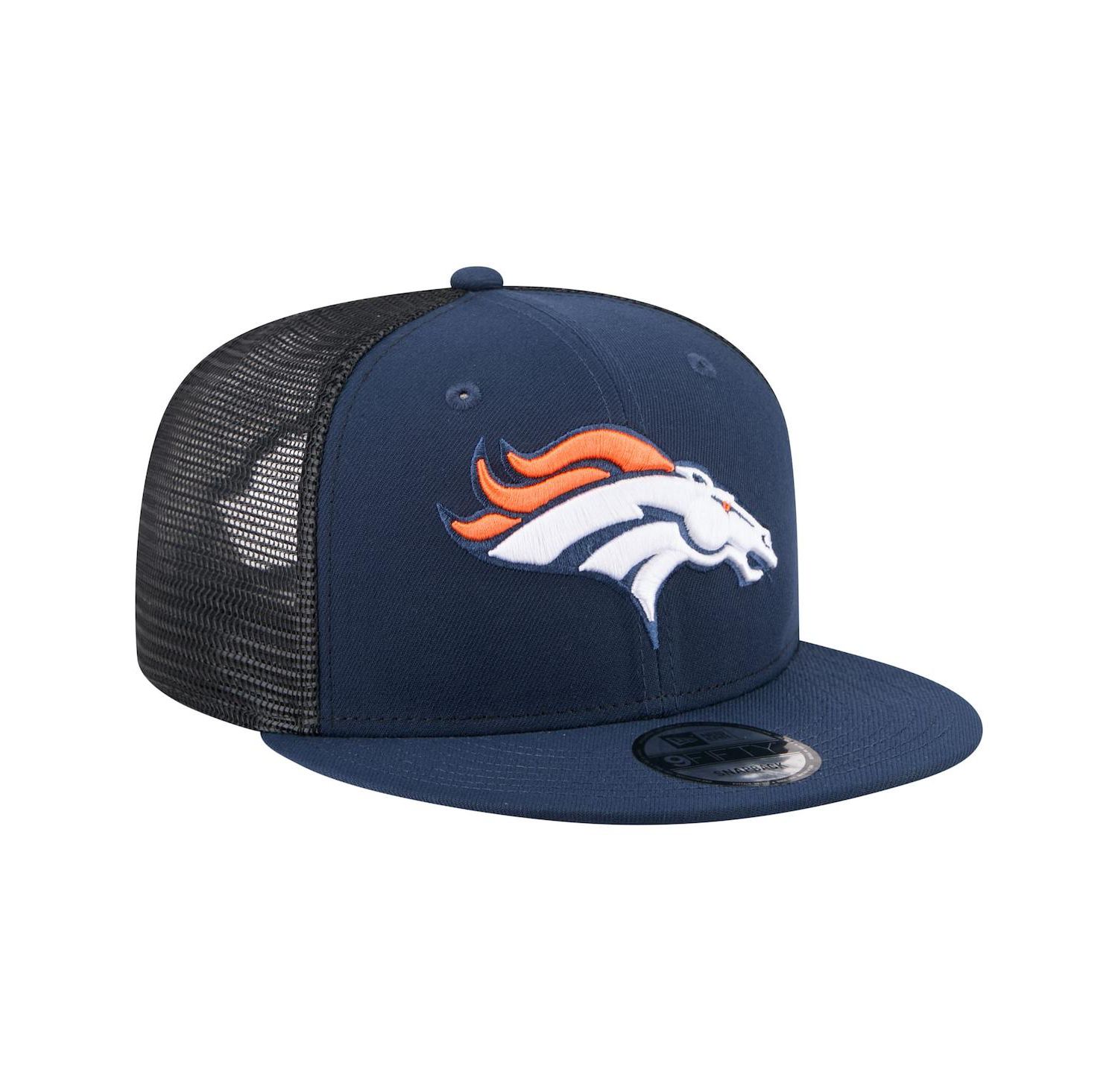 Men's Navy Denver Broncos Core Team 9FIFTY Trucker Snapback Hat