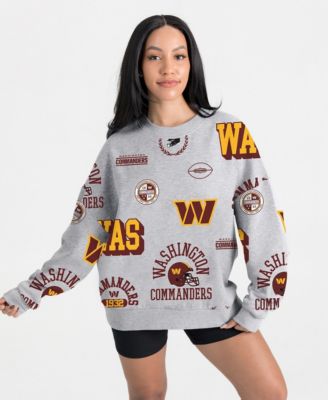 Women's Heather Gray Washington Commanders Always On Repeat Fleece Sweatshirt