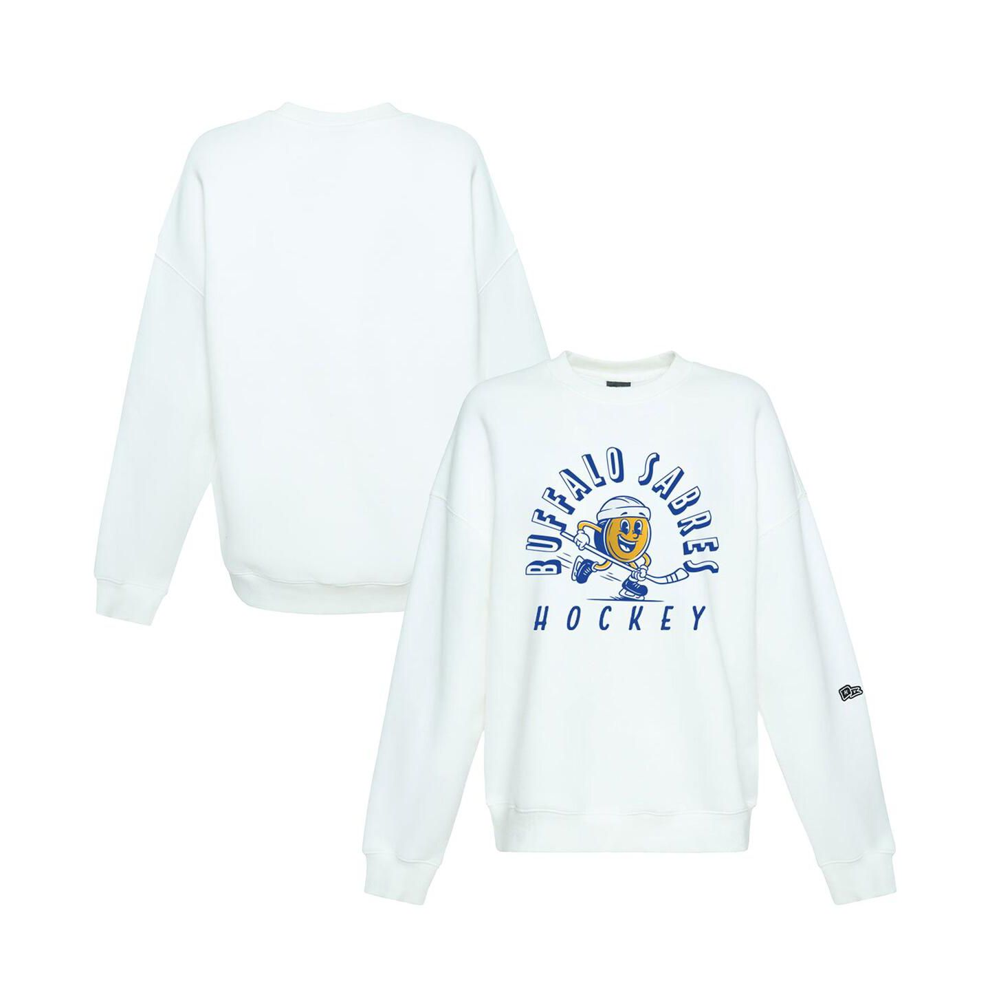 Женская толстовка Hype And Vice White Buffalo Sabres Action Mascot Oversized — фото 1