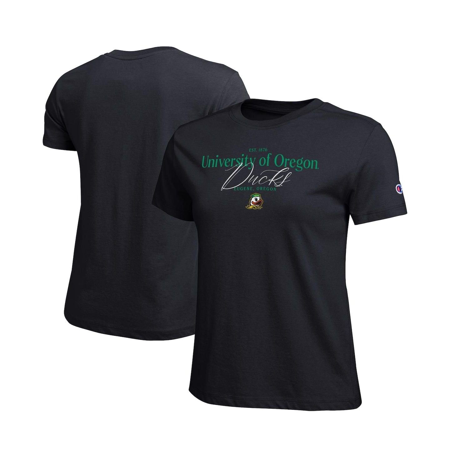Женская футболка Champion Black Oregon Ducks Lifestyle — фото 1