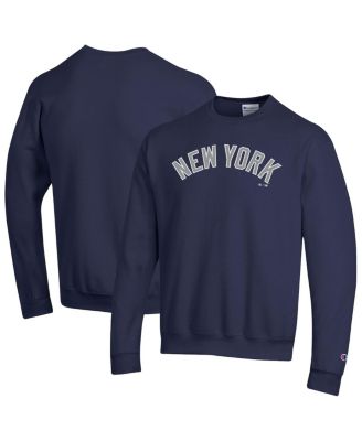 Men's Navy New York Yankees Powerblend Wordmark Sweatshirt