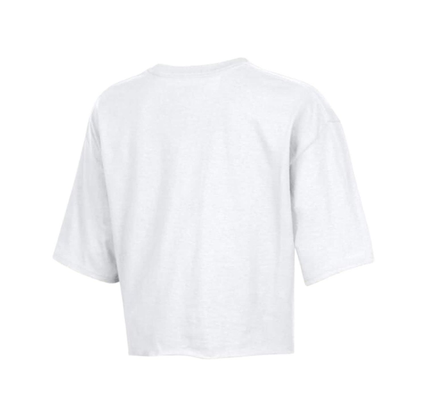 Women's White Chicago Bears Boyfriend Cropped T-Shirt