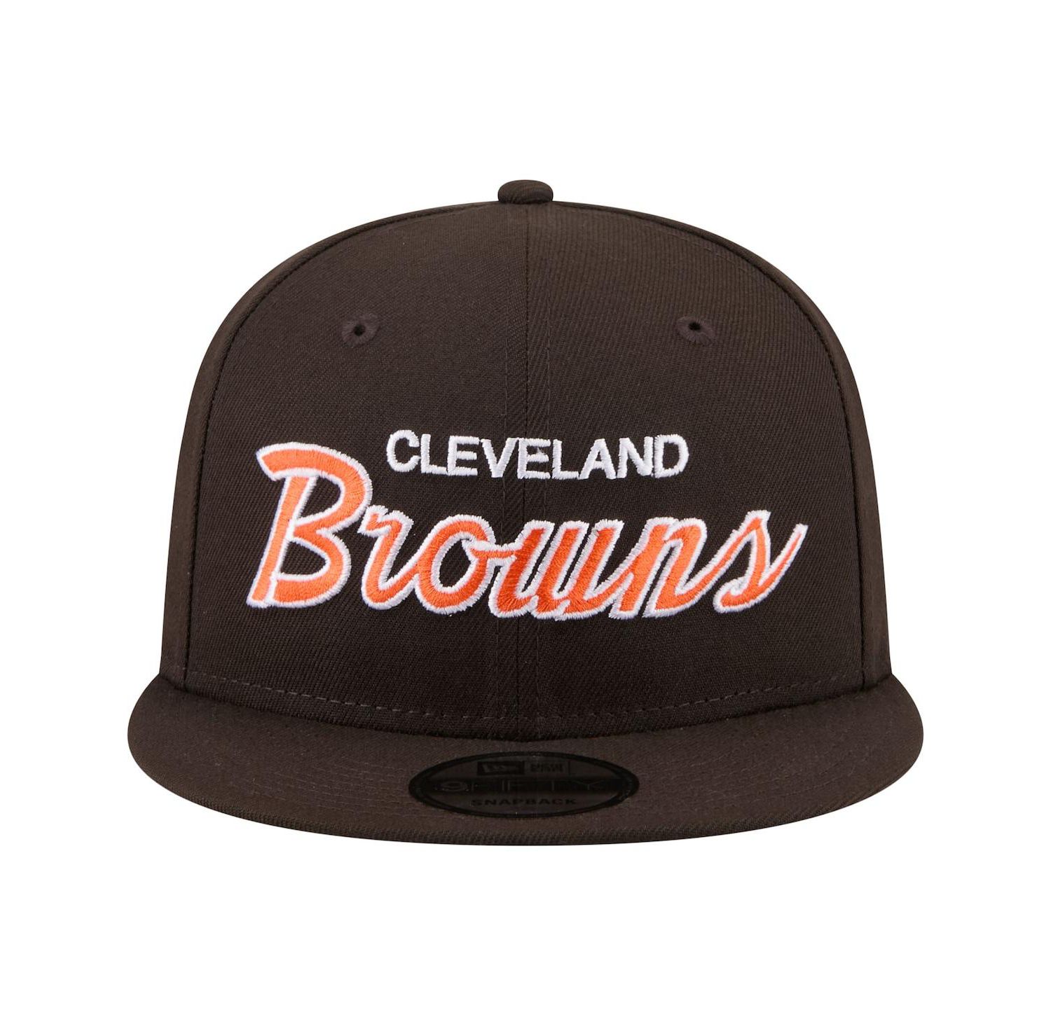 Men's Brown Cleveland Browns Core Team Script 9FIFTY Snapback Hat