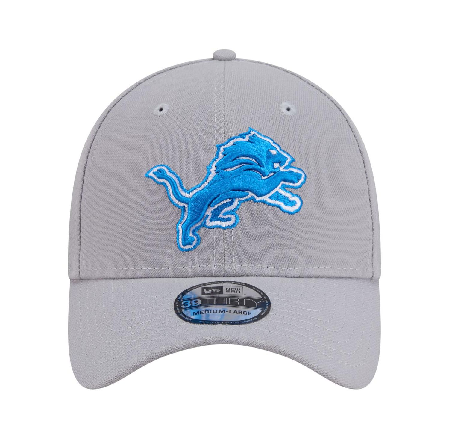 Men's Gray Detroit Lions Core Team 39THIRTY Flex Hat