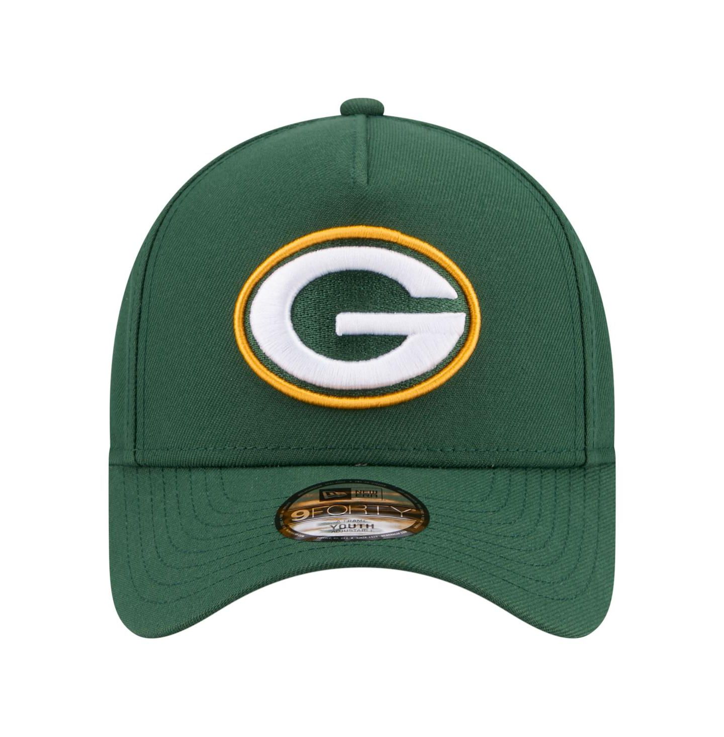 Детская кепка New Era Green Green Bay Packers 9FORTY A-Frame Adjustable Hat — фото 5