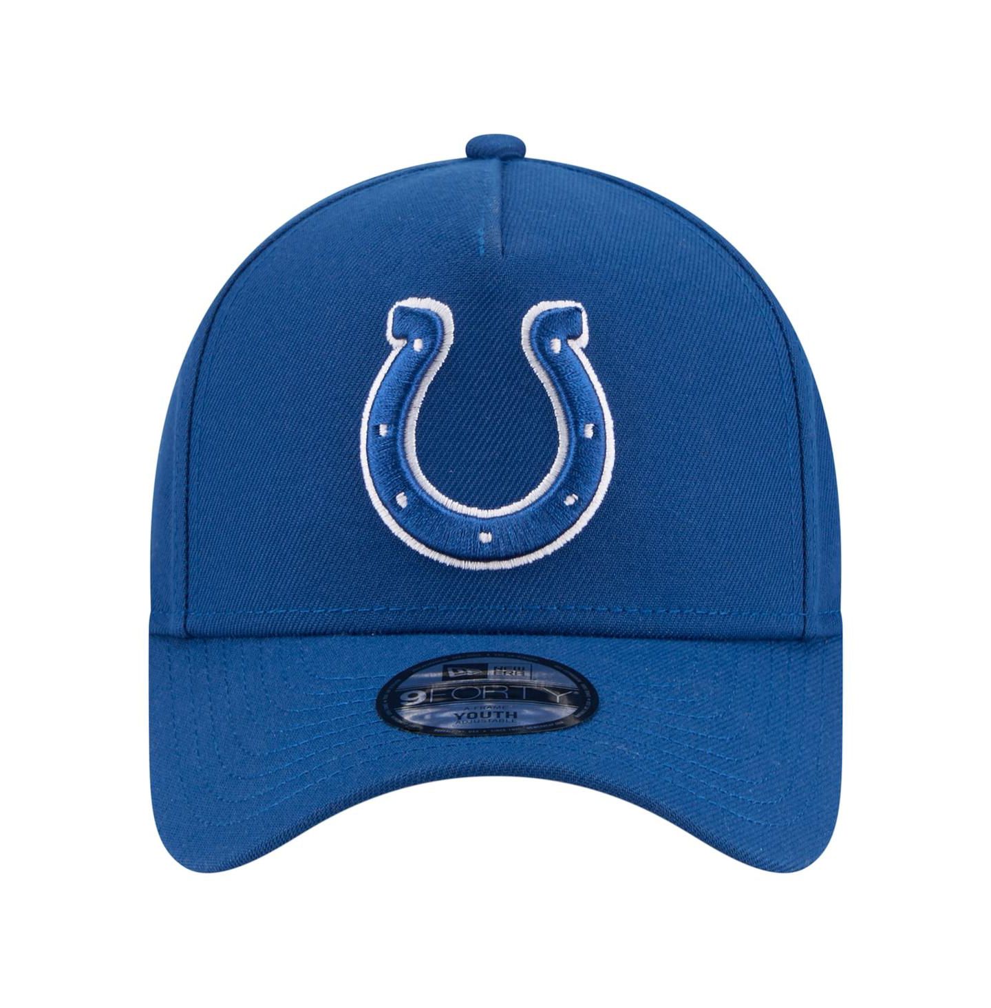 Детская кепка New Era Royal Indianapolis Colts 9FORTY A-Frame Adjustable Hat — фото 5