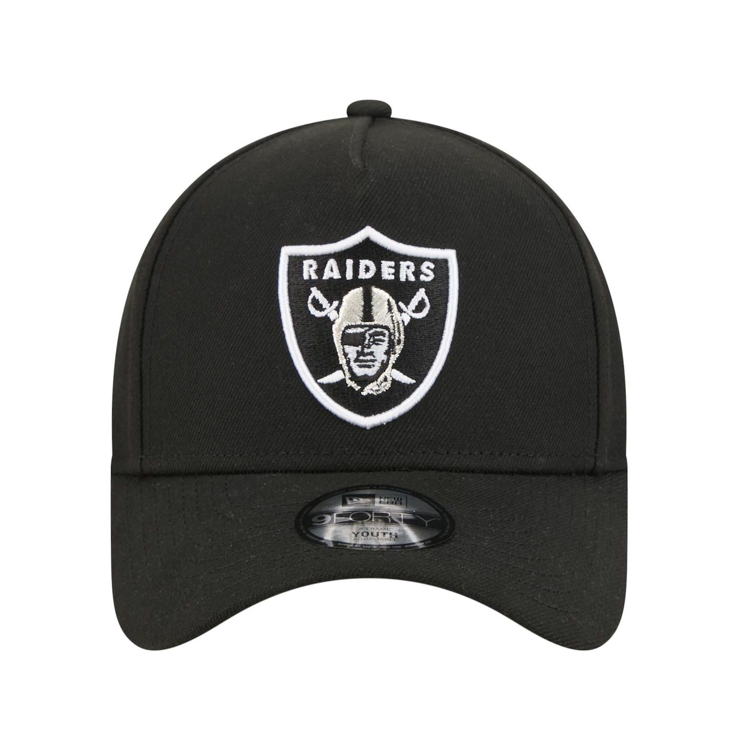 Детская кепка New Era Black Las Vegas Raiders 9FORTY A-Frame Adjustable Hat — фото 5