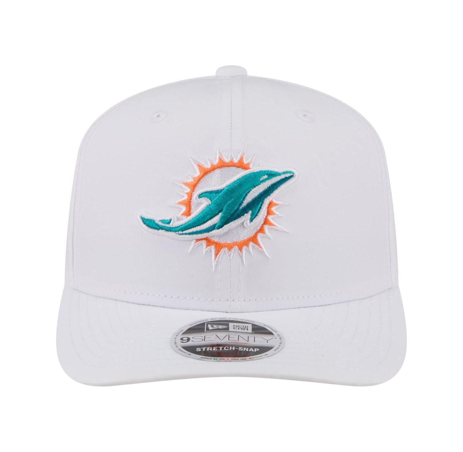 Men's White Miami Dolphins Name Plate 9SEVENTY Adjustable Hat