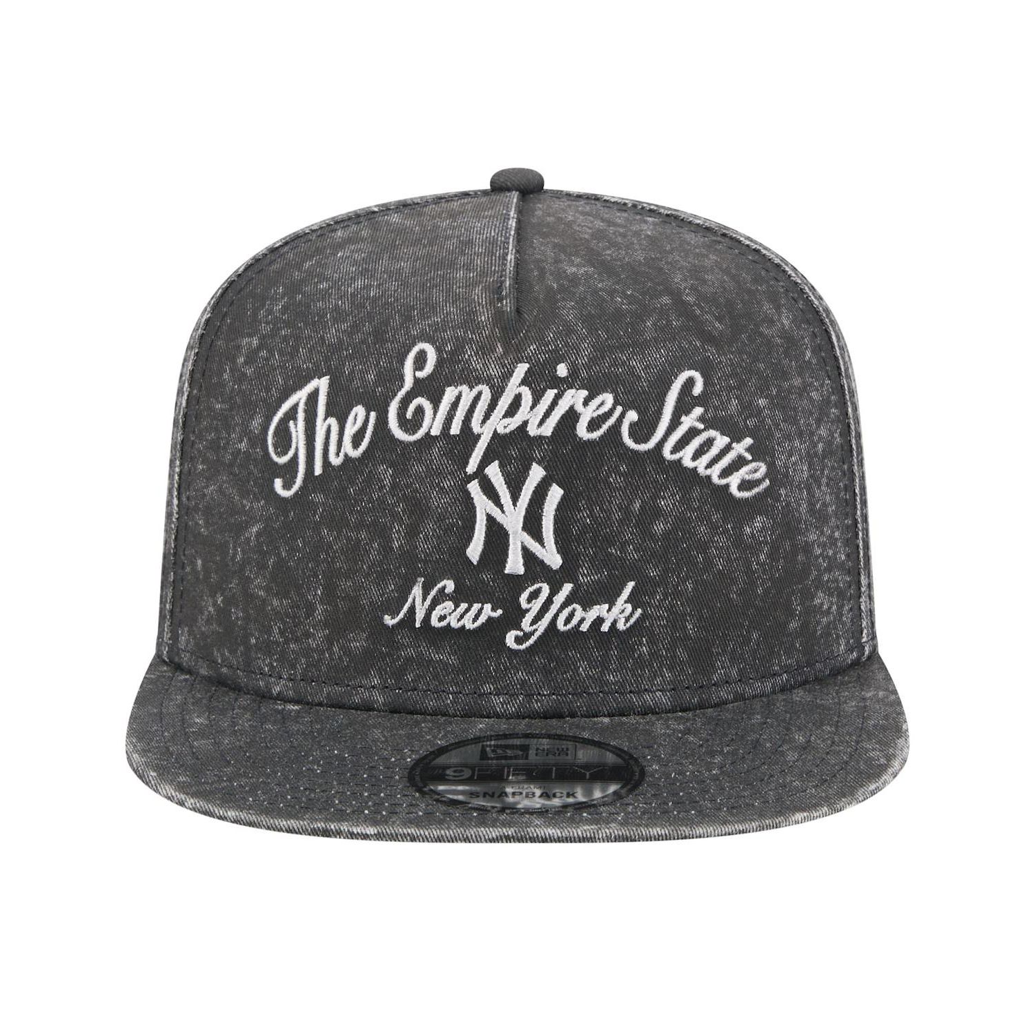 Men's Black New York Yankees City Slogan A-Frame 9FIFTY Snapback Hat