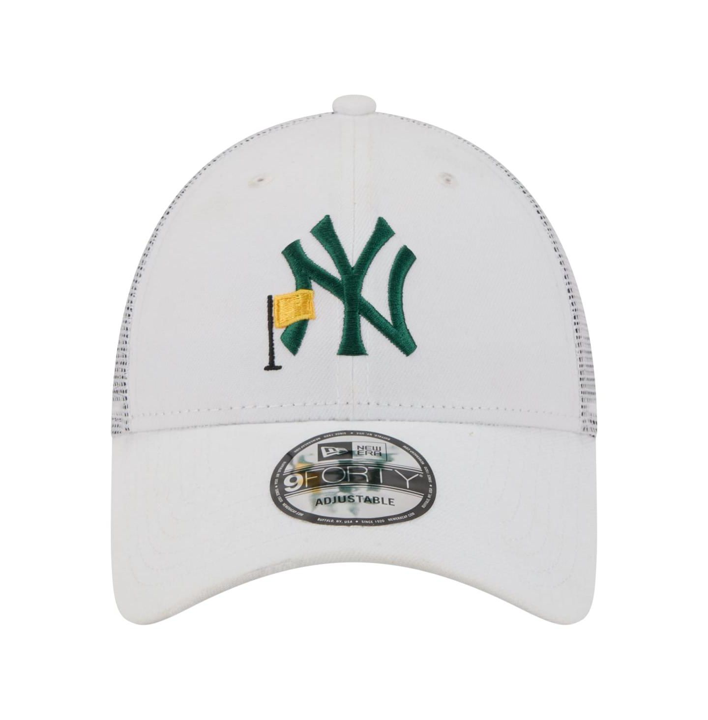 Мужская кепка New Era White New York Yankees Flag 9FORTY Trucker Adjustable Hat — фото 5