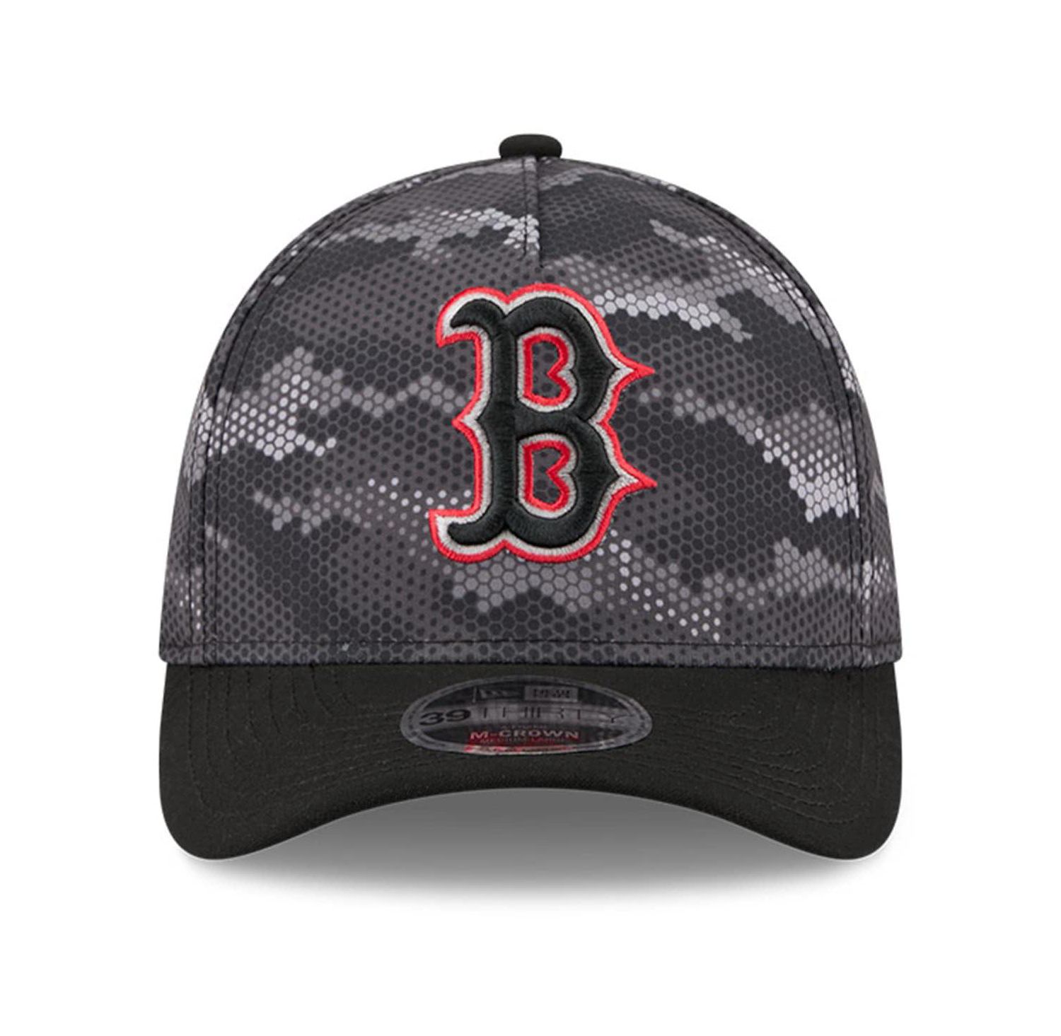 Men's Black Boston Red Sox Camo 39THIRTY A-Frame Flex Hat
