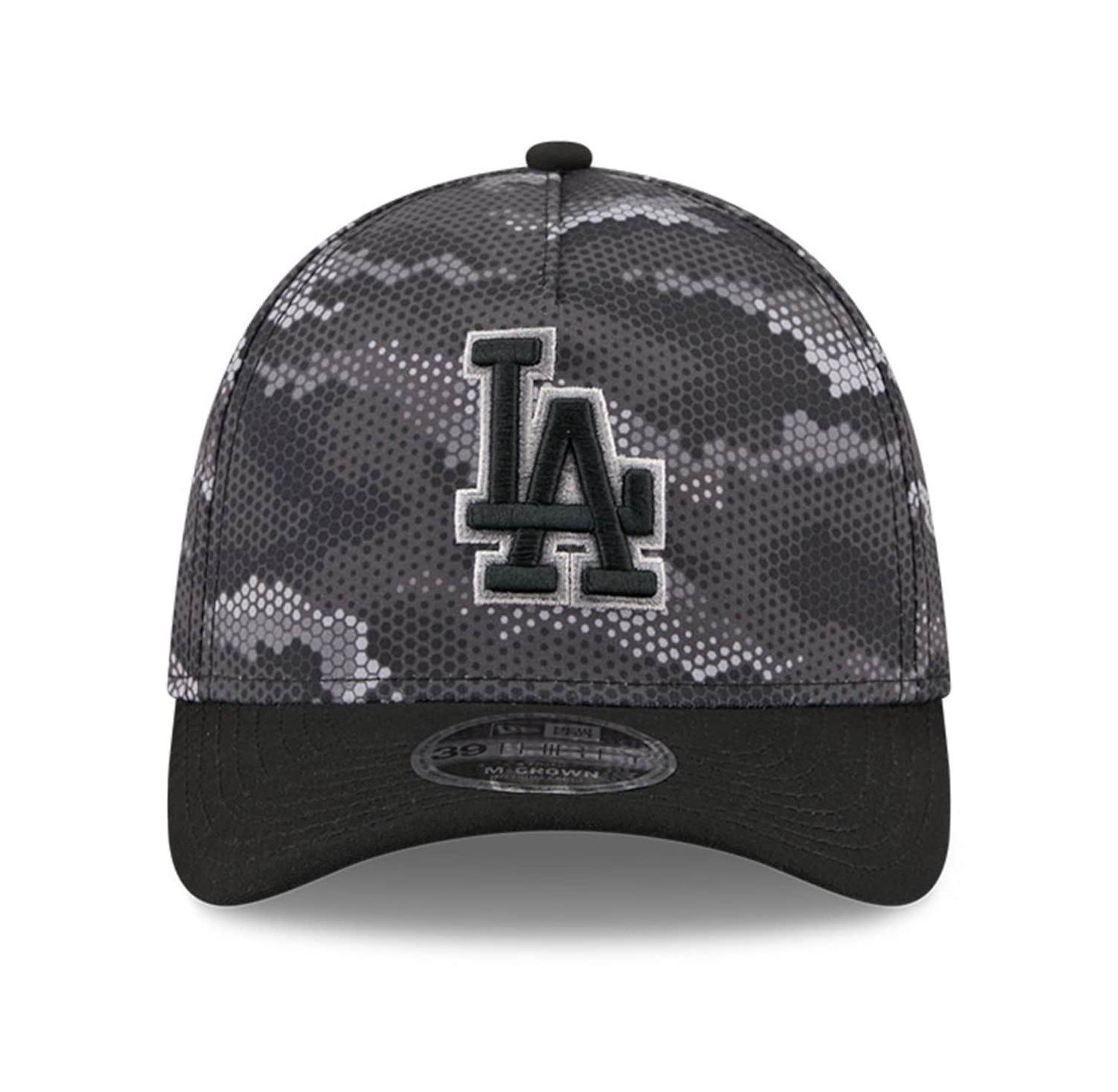 Men's Black Los Angeles Dodgers Camo 39THIRTY A-Frame Flex Hat