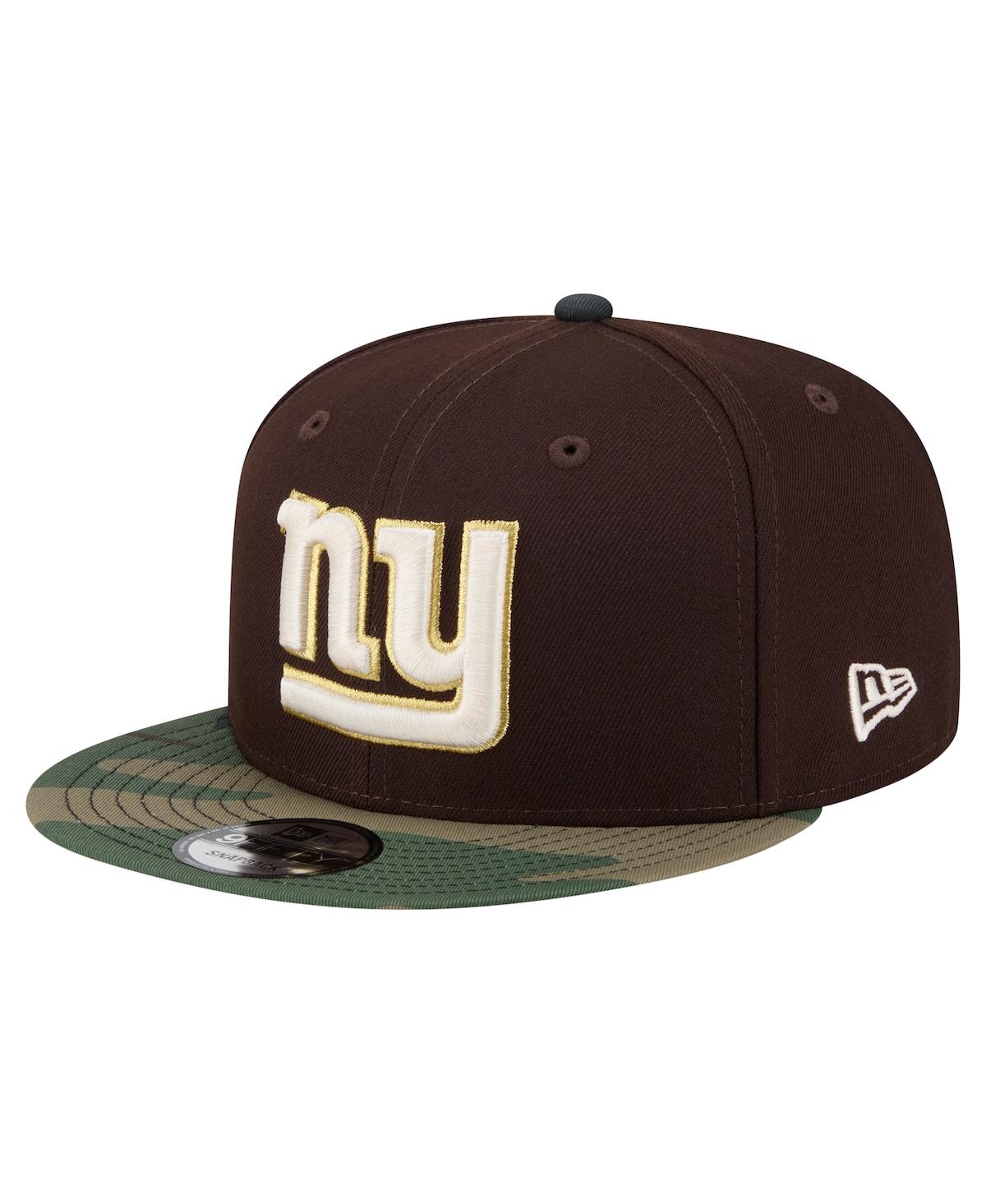 New Era Men's Dark Brown New York Giants Burnt Wood Camo 9FIFTY Snapback Hat - Dark Brown