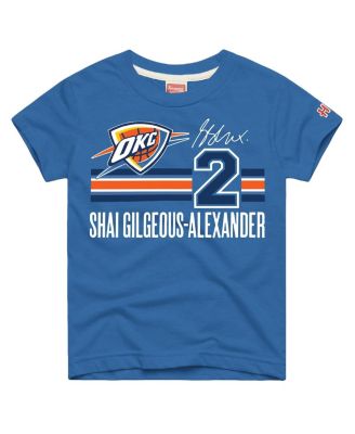 Big Boys and Girls Shai Gilgeous-Alexander Blue Oklahoma City Thunder Remix Signature Name & Number Tri-Blend T-Shirt