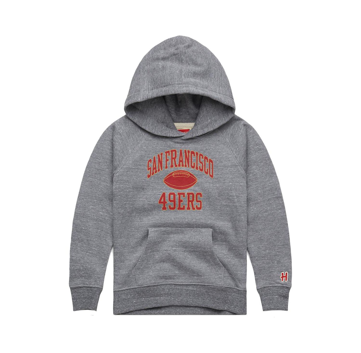 Big Boys and Girls Gray San Francisco 49ers Gridiron Tri-Blend Hoodie