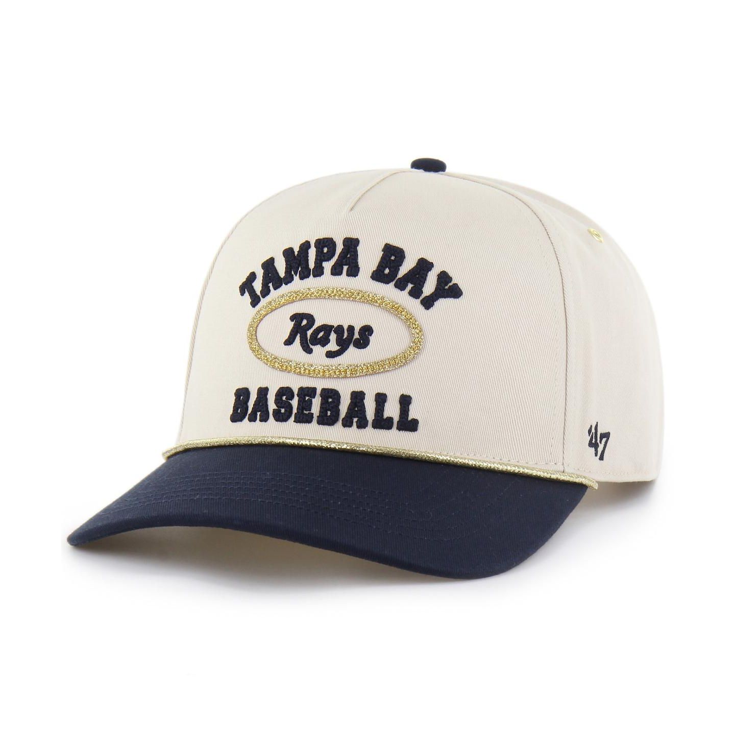 Мужская кепка '47 Brand x Natural/Navy Tampa Bay Rays Glitter Rope Hitch Adjustable Hat — фото 3
