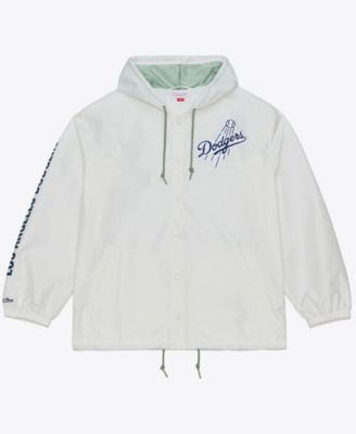 Men's White Los Angeles Dodgers Yacht Rock Coaches Full-Snap Hooded Windbreaker Jacket