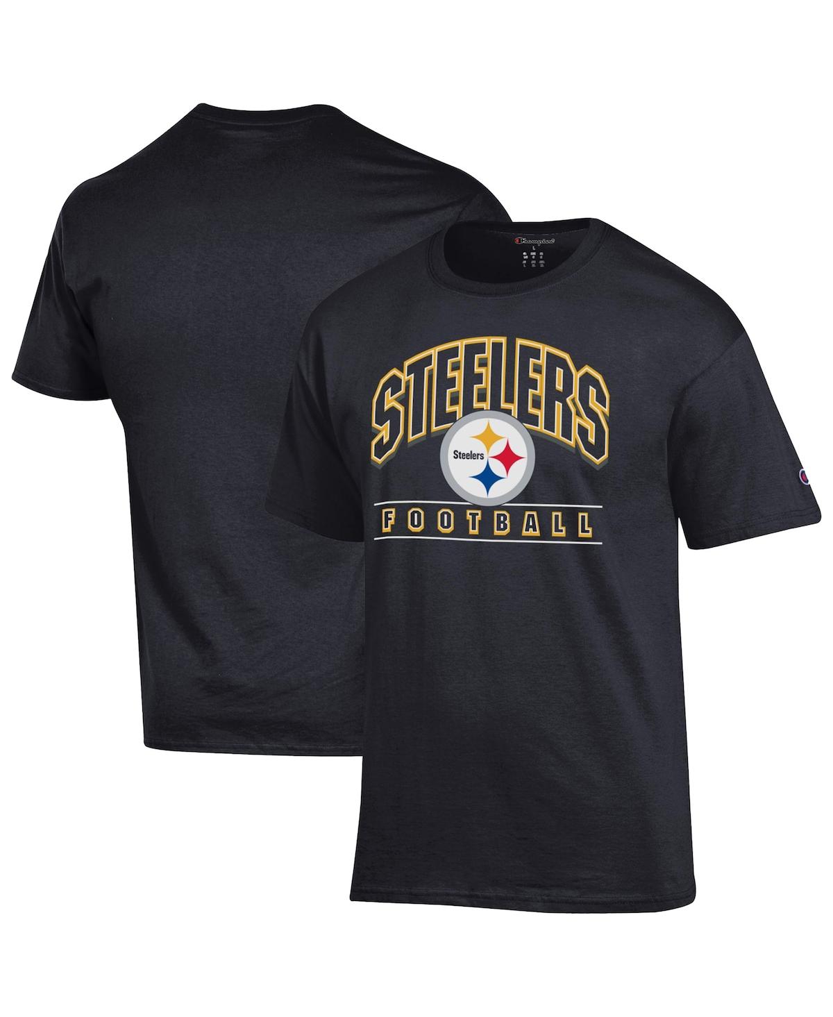 Champion Men's Black Pittsburgh Steelers Football T-Shirt - Black