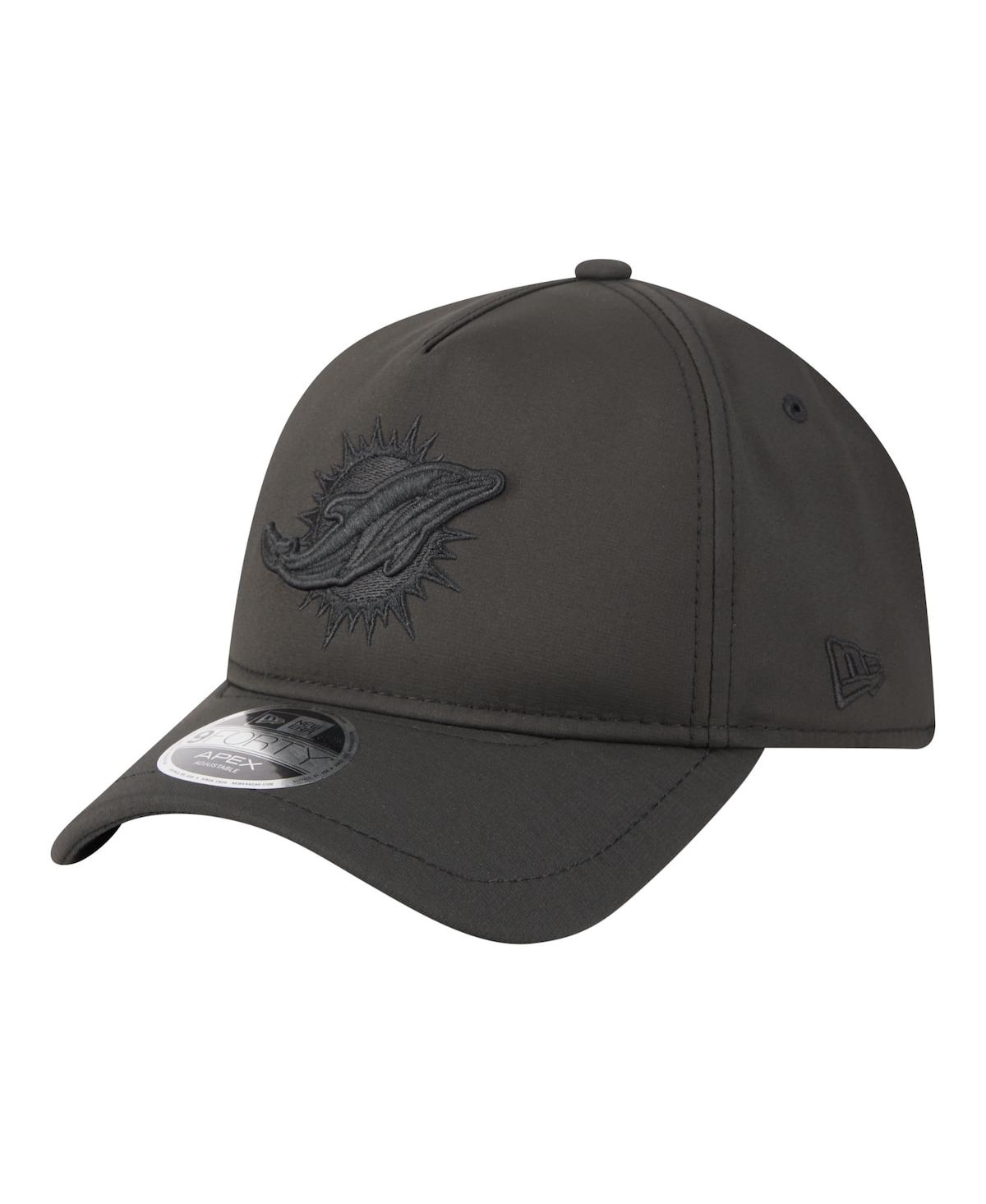 New Era Men's Black Miami Dolphins Apex 9FORTY Adjustable Hat - Black