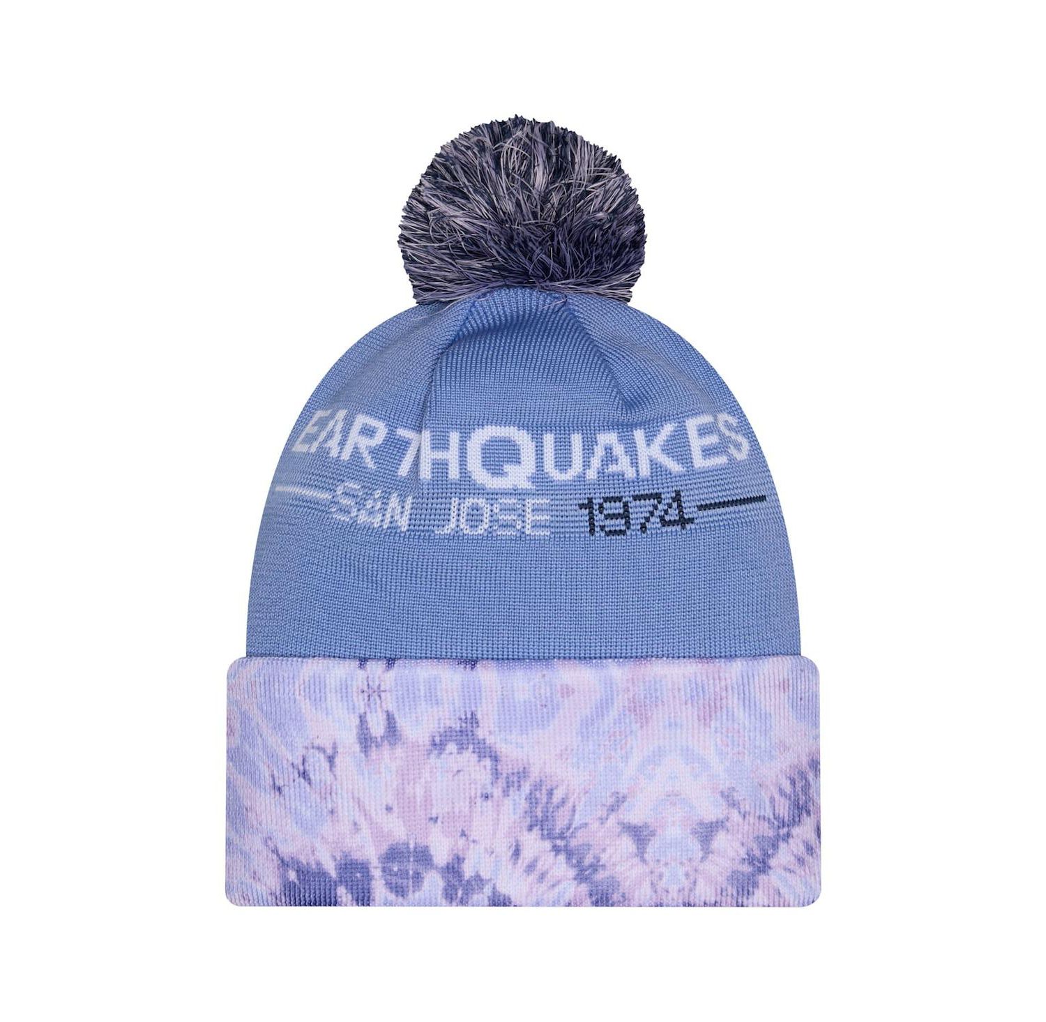 Men's Light Blue San Jose Earthquakes 2026 Jersey Hook Cuffed with Pom Knit Hat