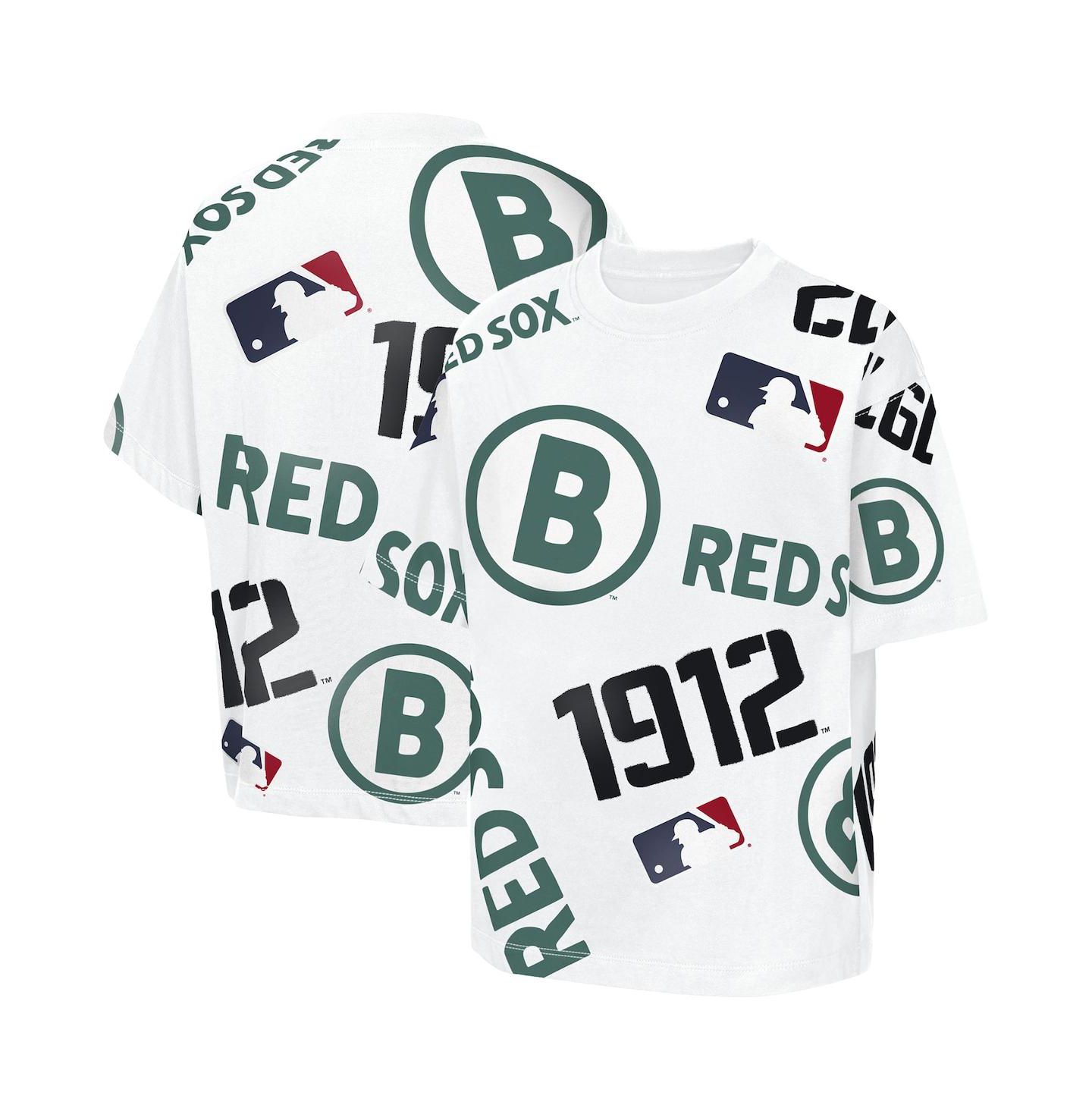 Детская футболка Outerstuff White Boston Red Sox Circus Catch — фото 1