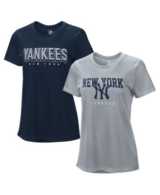 Women's 2- Pack Navy/Heather Gray New York Yankees T-Shirt